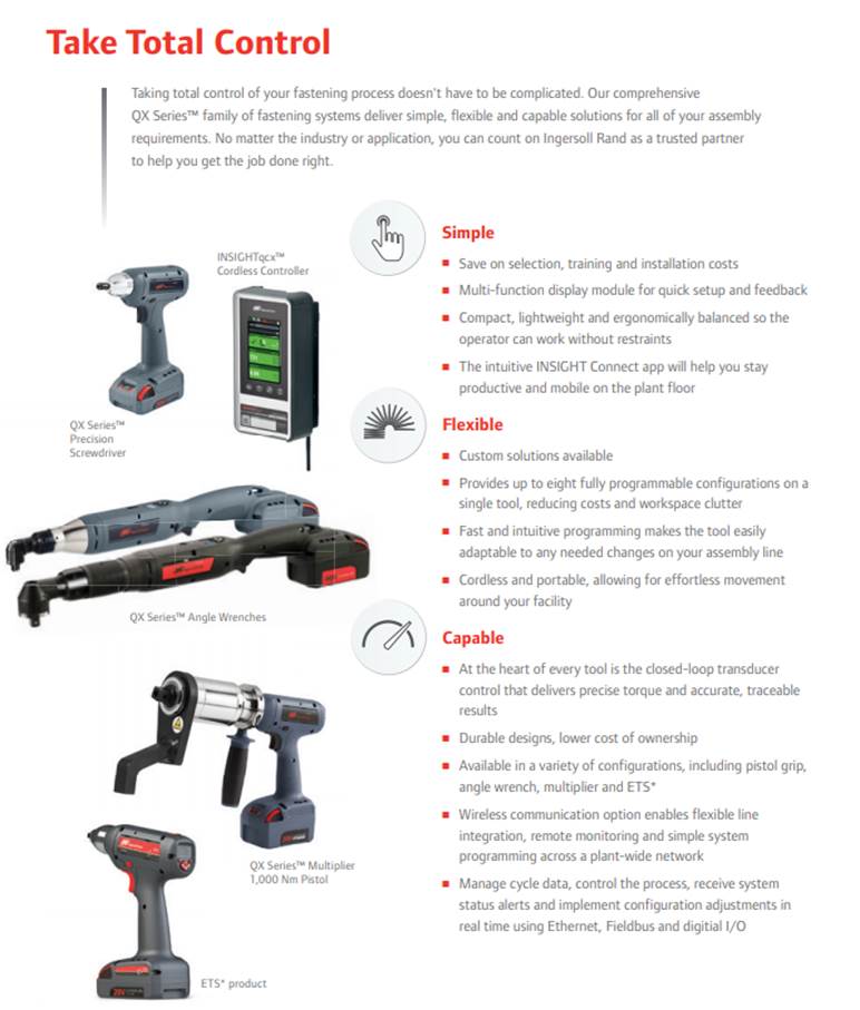 Ingersoll Rand QX Series Air Tools